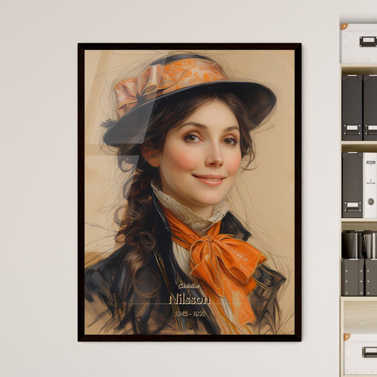 Christine, Nilsson, 1843 - 1921, A Poster of a woman wearing a hat and a scarf Default Title
