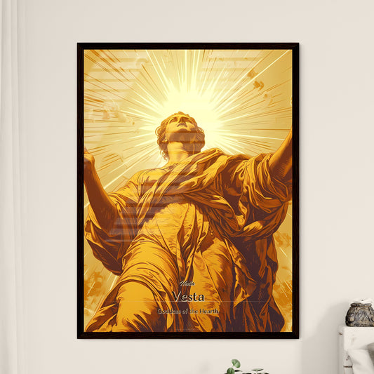 Hestia, Vesta, Goddess of the Hearth, A Poster of a statue of a man with arms outstretched Default Title