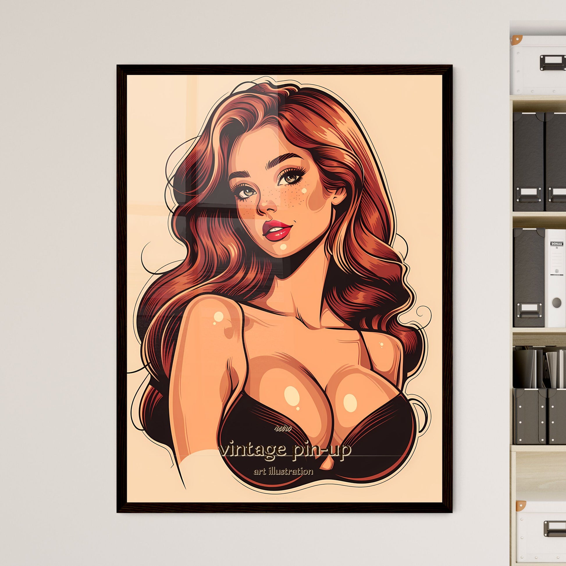 retro - Framed Art Print