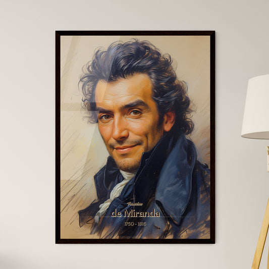 Francisco, de Miranda, 1750 - 1816, A Poster of a man with curly hair wearing a blue coat Default Title