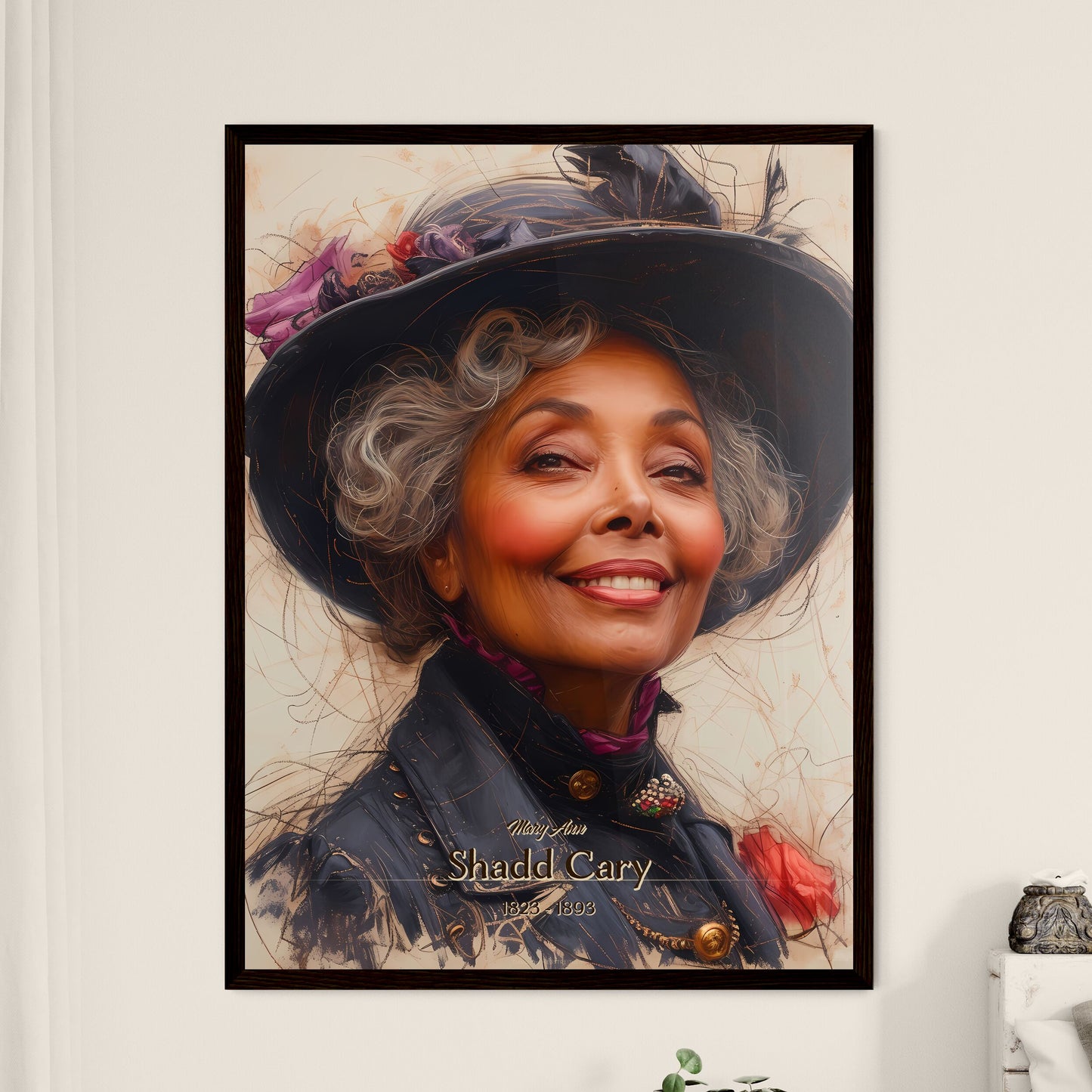 Mary Ann, Shadd Cary, 1823 - 1893, A Poster of a woman wearing a hat and a jacket Default Title