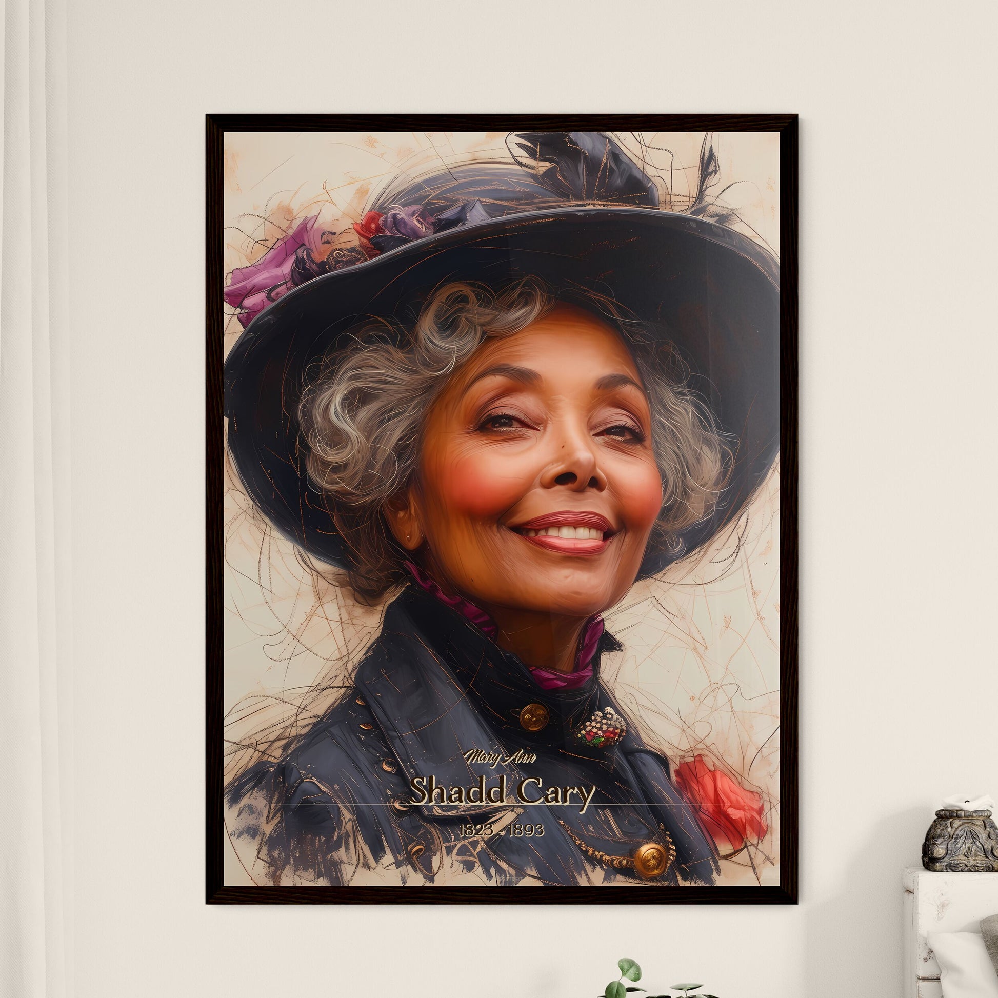 Mary Ann, Shadd Cary, 1823 - 1893, A Poster of a woman wearing a hat and a jacket Default Title