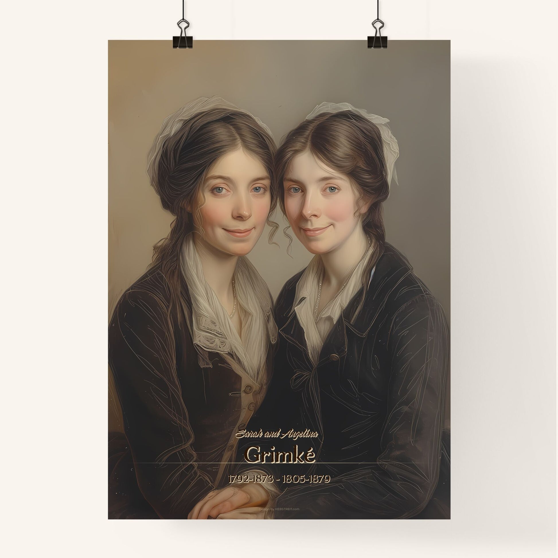 Sarah and Angelina , Grimké, 1792-1873 - 1805-1879, A Poster of a couple of women posing for a picture Default Title