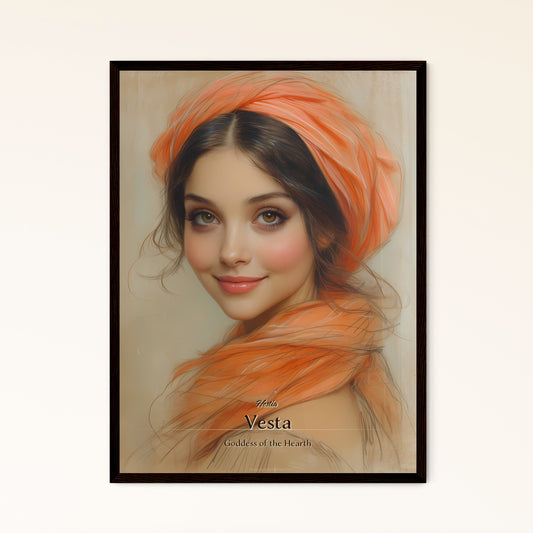 Hestia, Vesta, Goddess of the Hearth, A Poster of a woman with a scarf around her head Default Title