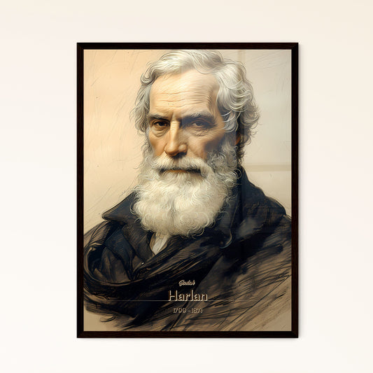 Josiah, Harlan, 1799 - 1871, A Poster of a man with a white beard Default Title