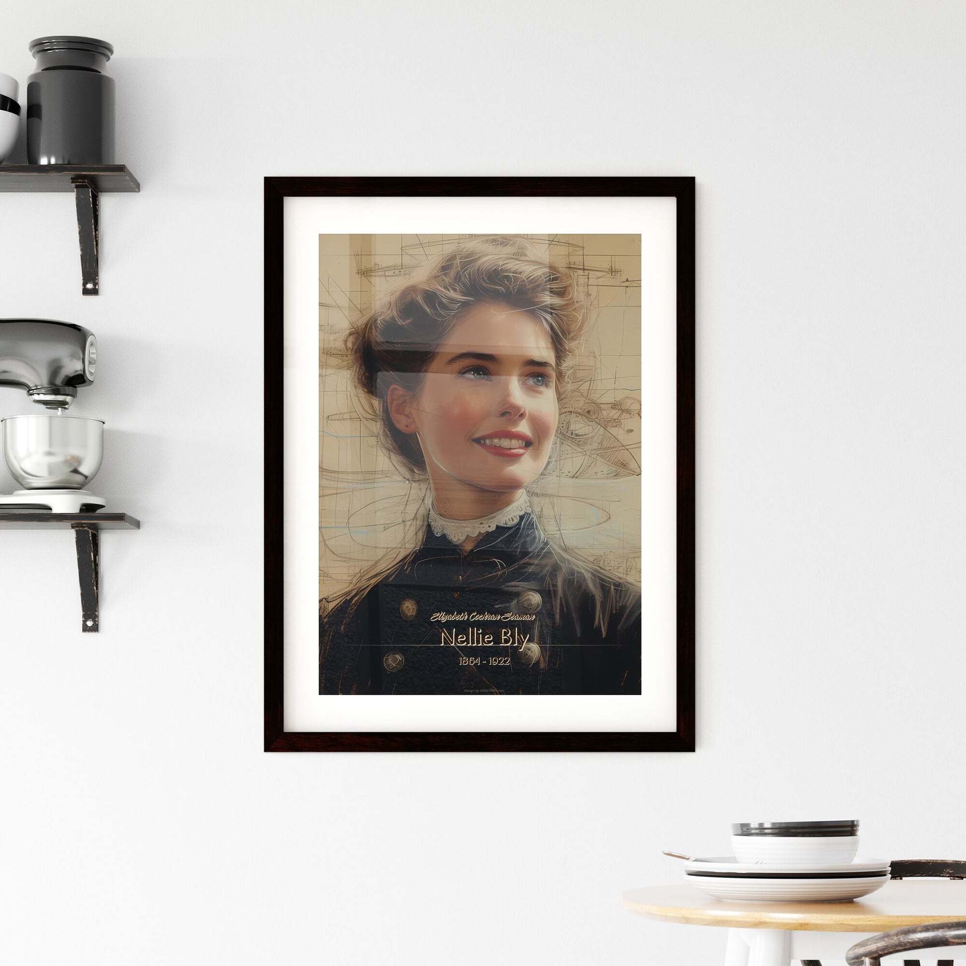Elizabeth Cochran Seaman, Nellie Bly, 1864 - 1922, A Poster of a woman in a black jacket Default Title