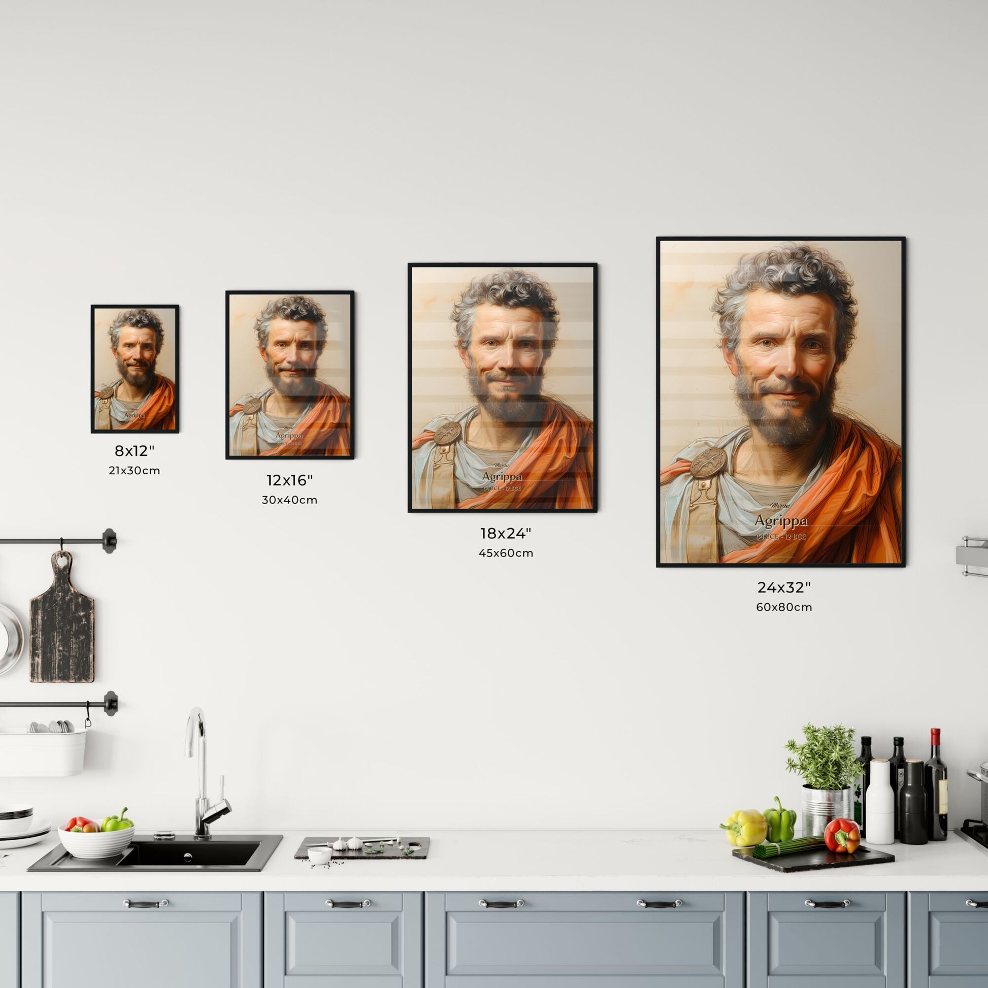 Marcus, Agrippa, 64 BCE - 12 BCE, A Poster of a man with a beard and a beard wearing an orange robe Default Title