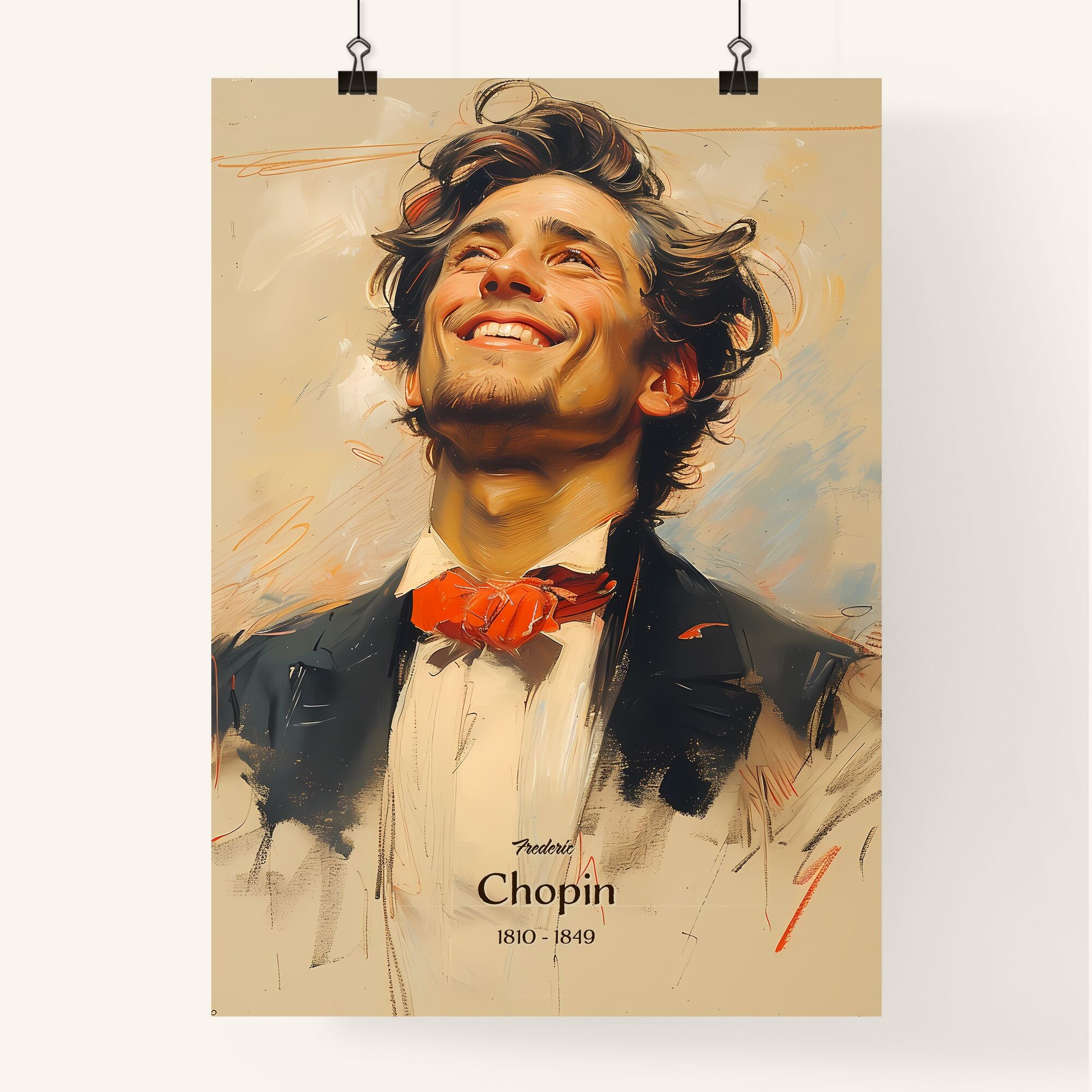 Frederic, Chopin, 1810 - 1849, A Poster of a man in a tuxedo smiling Default Title