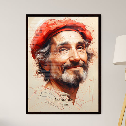 Donato, Bramante, 1444 - 1514, A Poster of a man with a beard and red hat Default Title