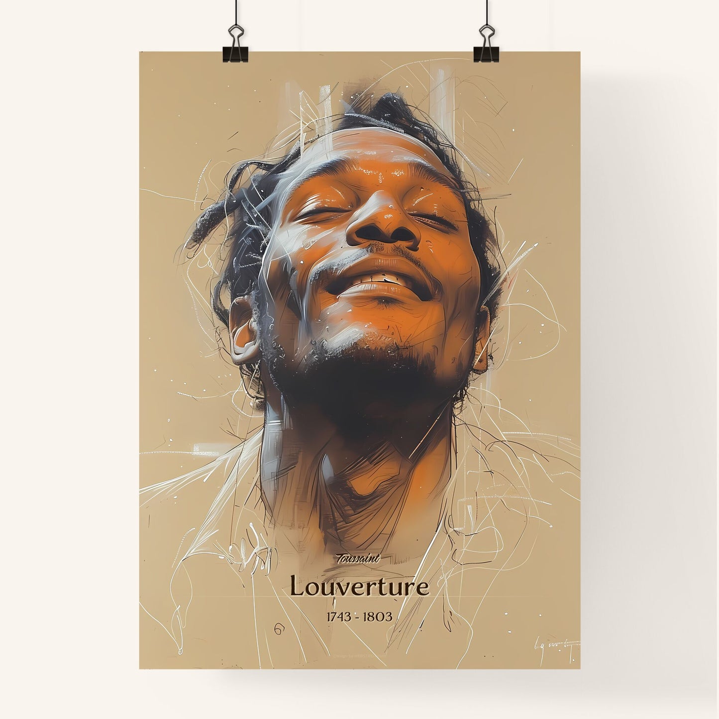 Toussaint, Louverture, 1743 - 1803, A Poster of a man with his eyes closed Default Title