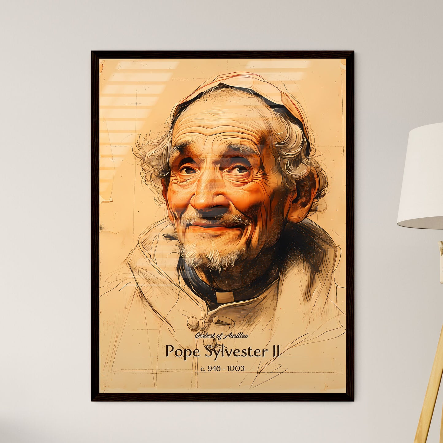 Gerbert of Aurillac - Framed Art Print