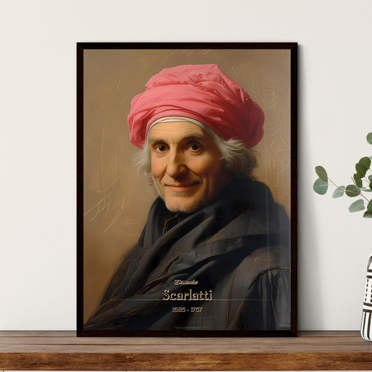 Domenico, Scarlatti, 1685 - 1757, A Poster of a man wearing a pink head wrap Default Title