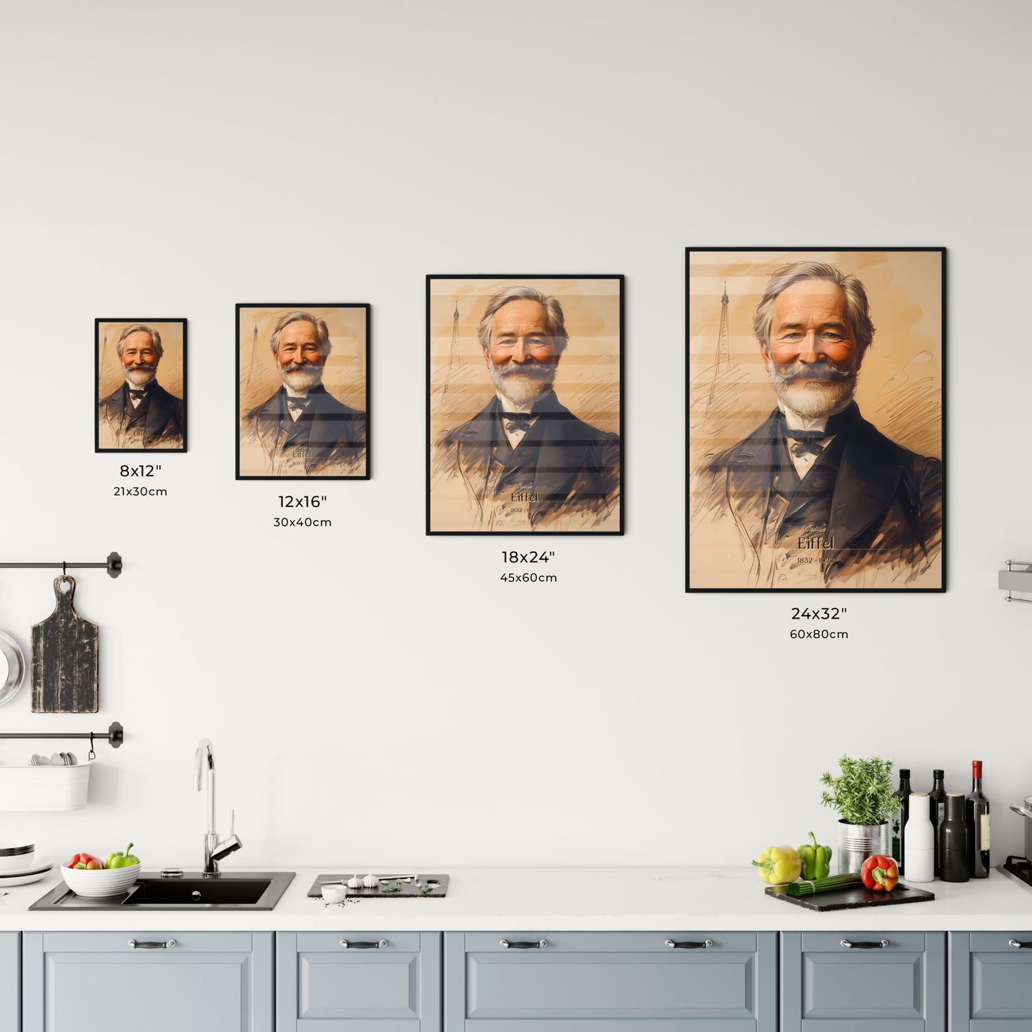 Gustave, Eiffel, 1832 - 1923, A Poster of a man with a mustache and beard Default Title