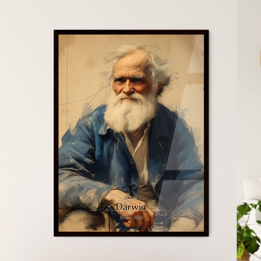 Charles, Darwin, 1809 - 1882, A Poster of a man with a white beard Default Title