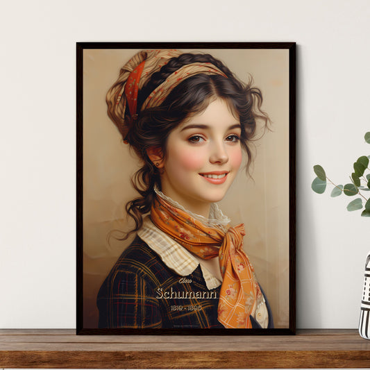 Clara, Schumann, 1819 - 1896, A Poster of a woman with a scarf and a plaid shirt Default Title