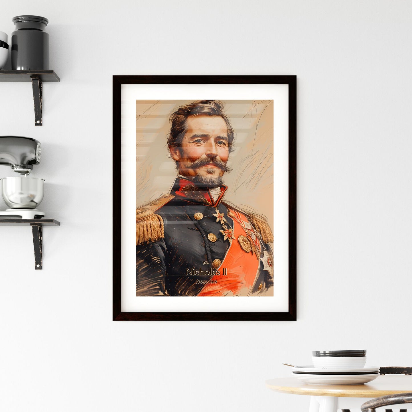 Tsar, Nicholas II, 1868 - 1918, A Poster of a man in a military uniform Default Title