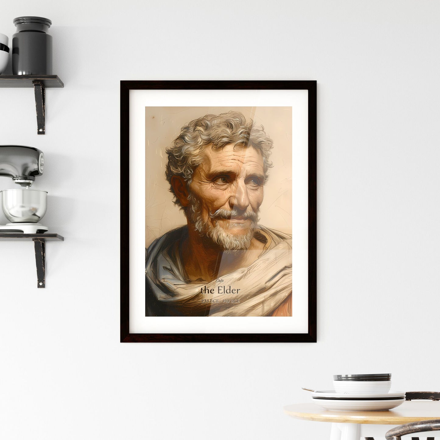 Cato, the Elder, 234 BCE - 149 BCE, A Poster of a man with a beard and mustache Default Title