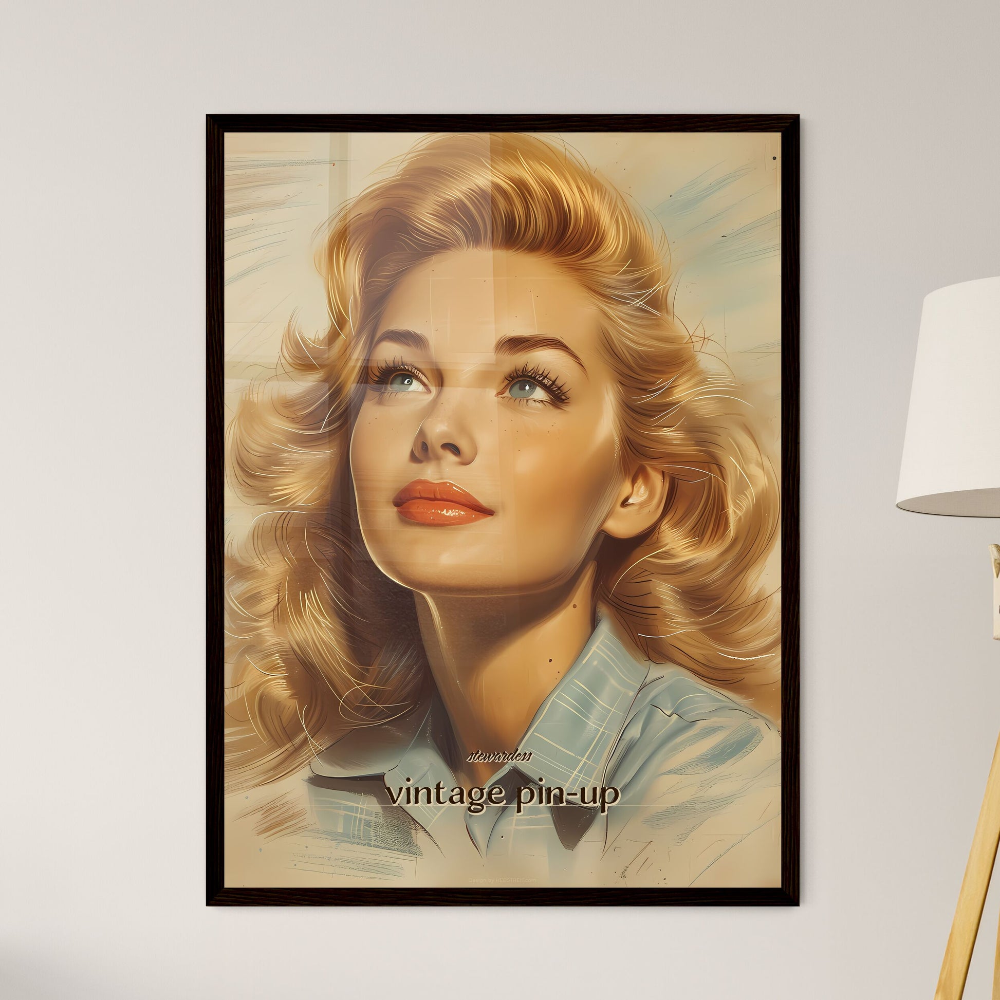 stewardess - Framed Art Print