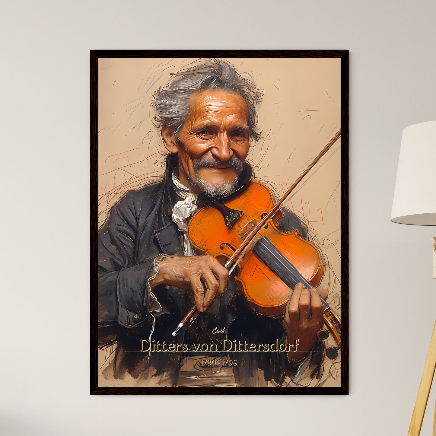 Carl, Ditters von Dittersdorf, 1739 - 1799, A Poster of a man playing a violin Default Title