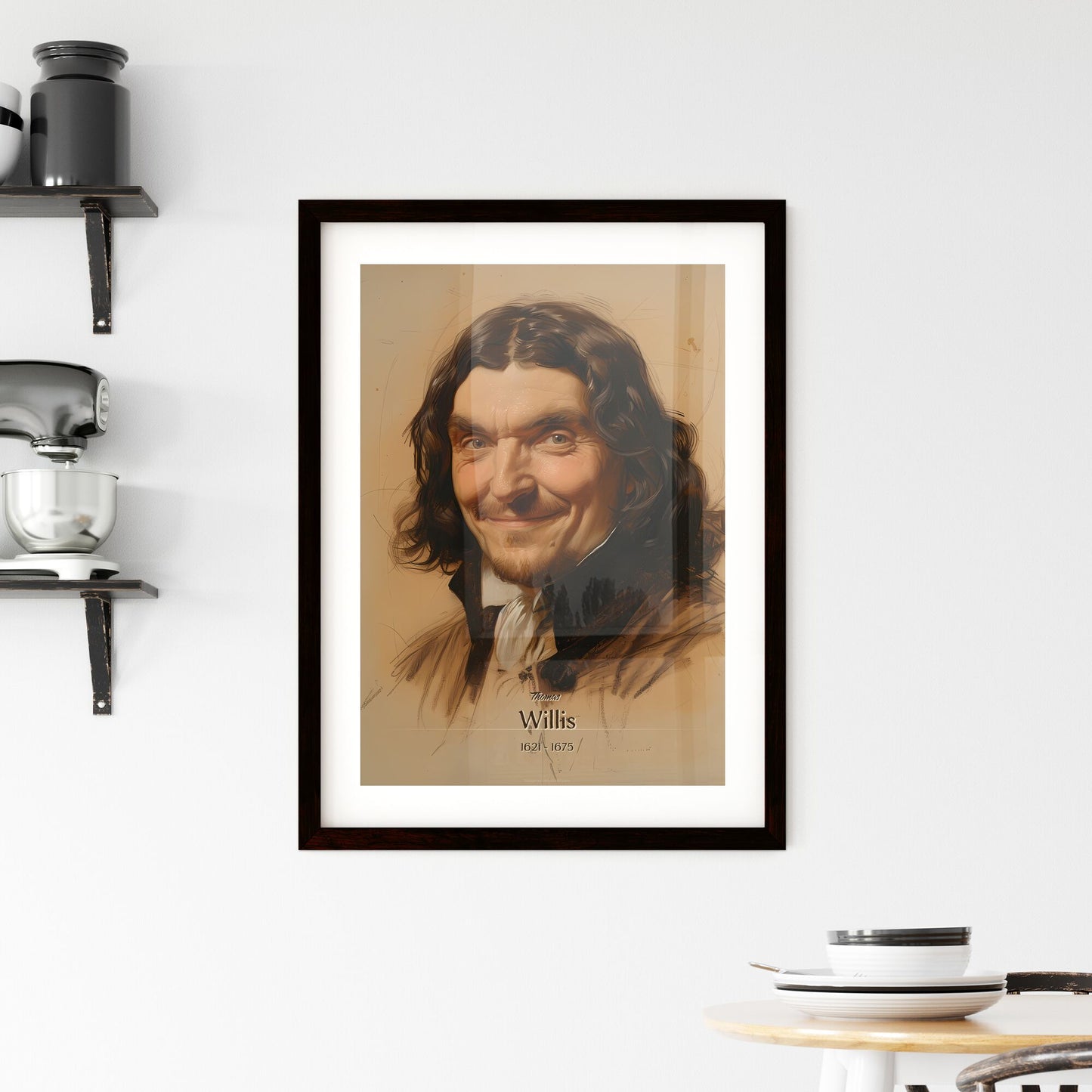 Thomas, Willis, 1621 - 1675, A Poster of a man with long hair smiling Default Title