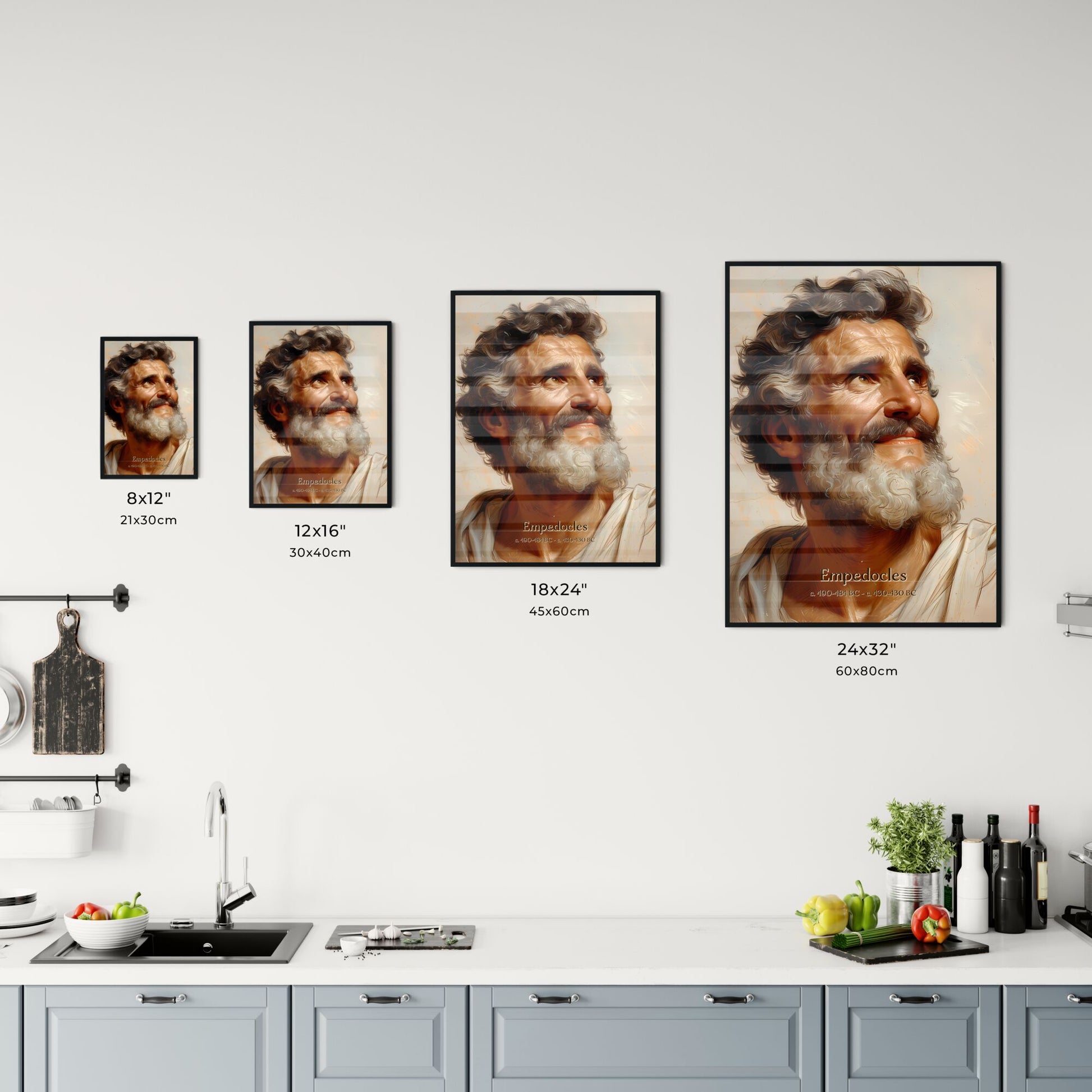Empedocles, c. 490-484 BC - c. 430-430 BC, A Poster of a man with a beard looking up Default Title