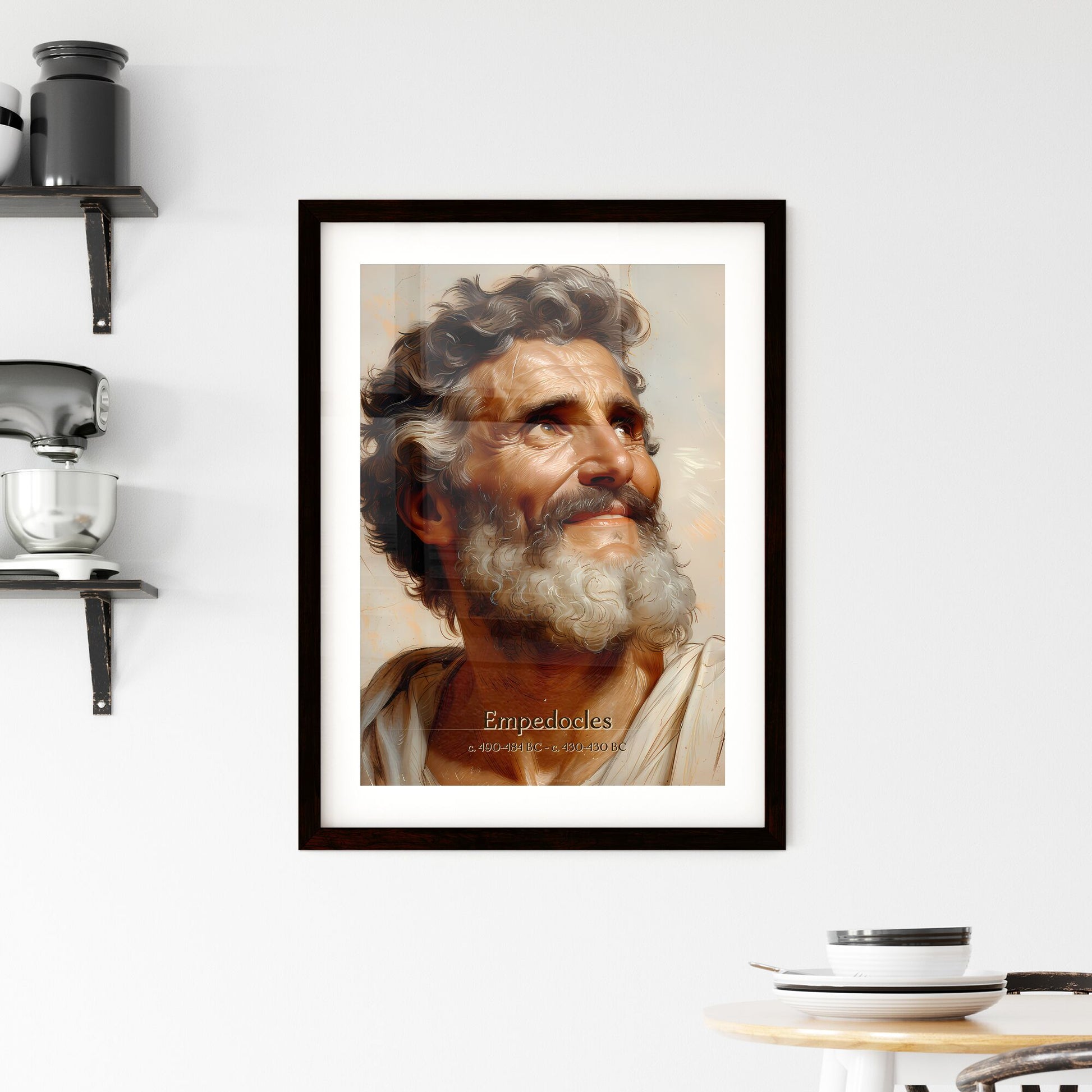 Empedocles, c. 490-484 BC - c. 430-430 BC, A Poster of a man with a beard looking up Default Title