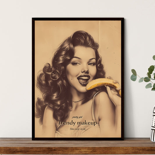 pretty girl - Framed Art Print