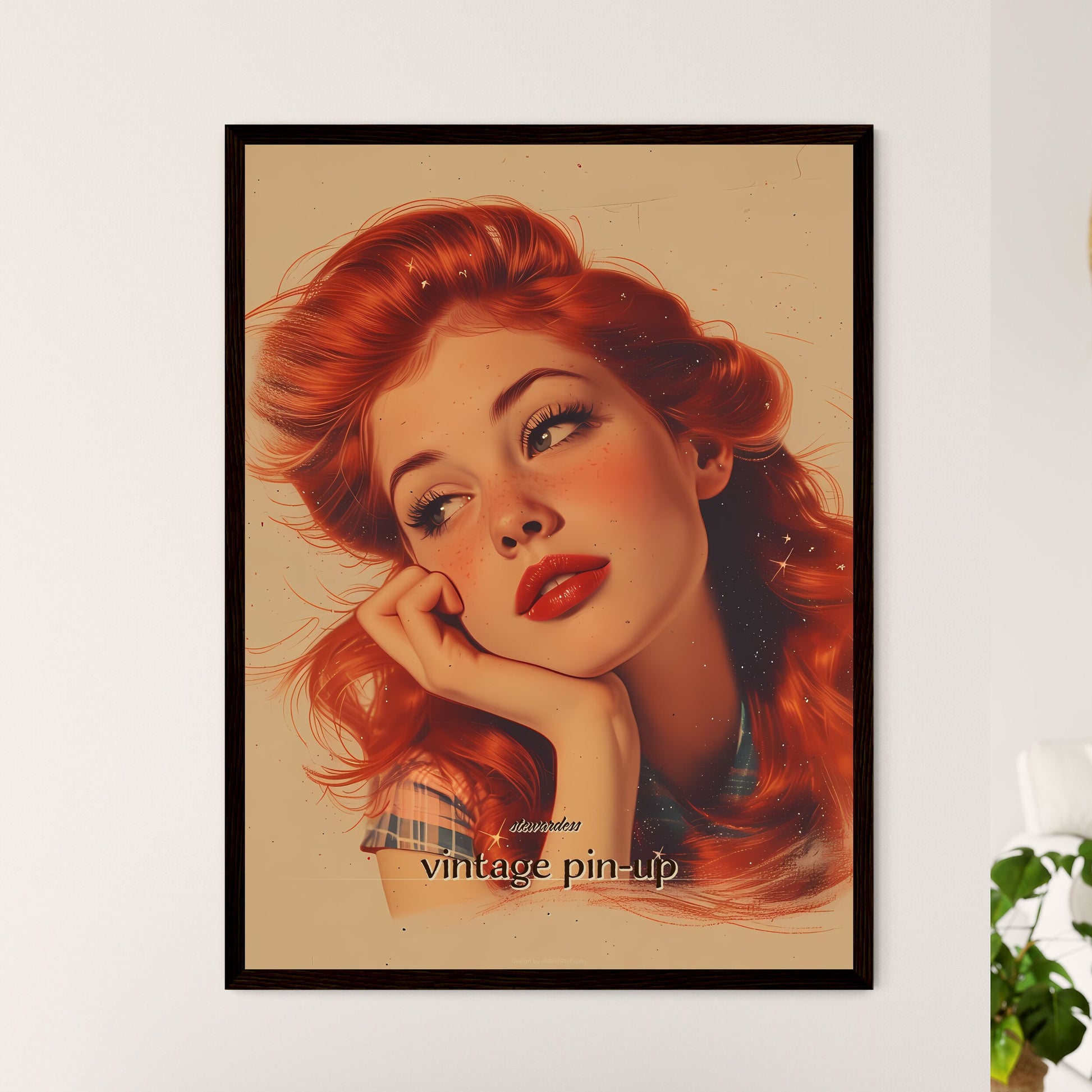 stewardess - Framed Art Print