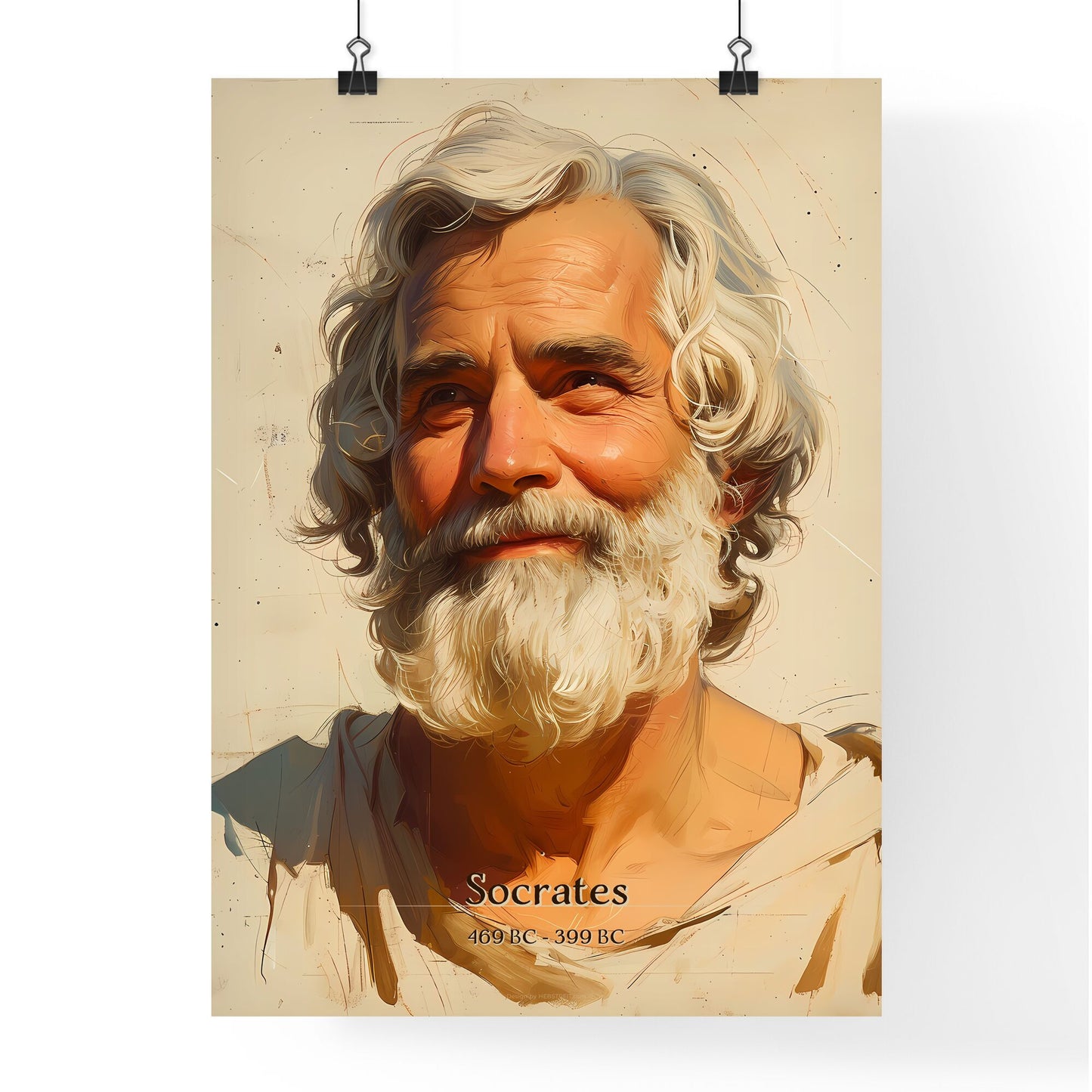 Socrates, 469 BC - 399 BC, A Poster of a man with a beard Default Title