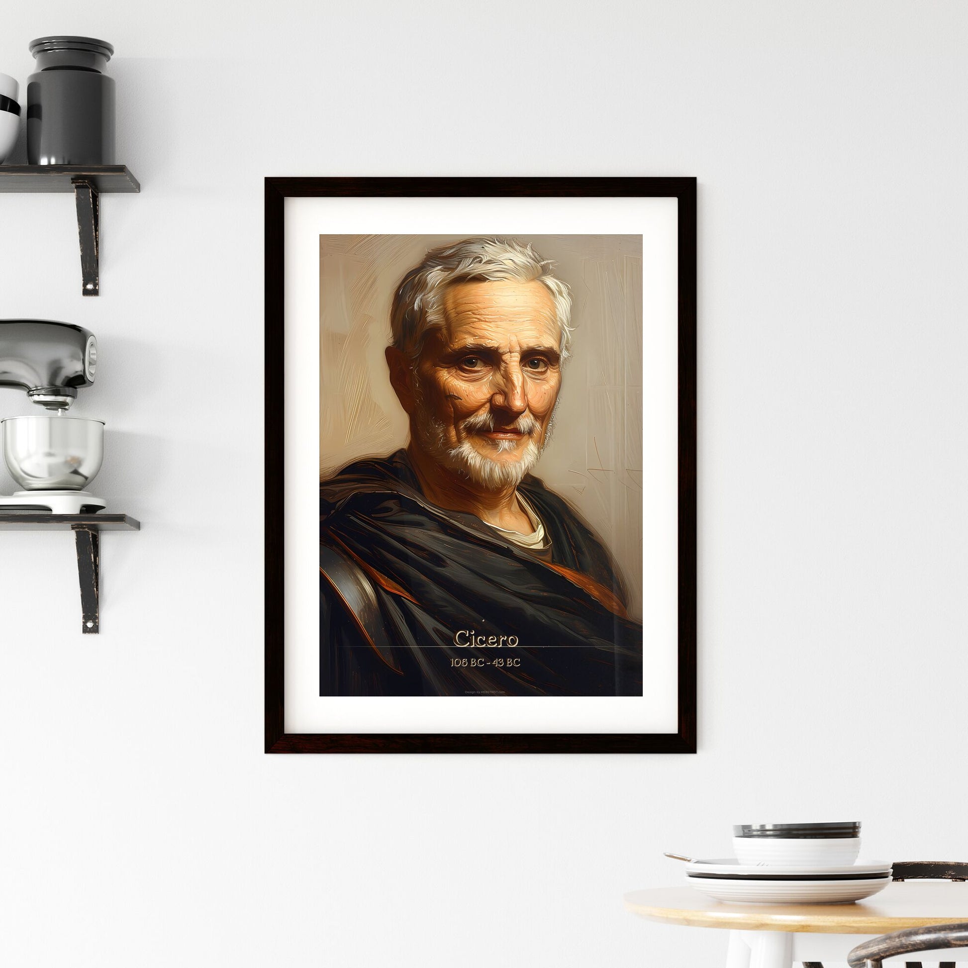 Cicero, 106 BC - 43 BC, A Poster of a man with white hair and beard Default Title