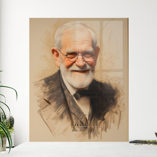 Sigmund, Freud, 1856 - 1939, A Poster of a man with a beard and glasses Default Title