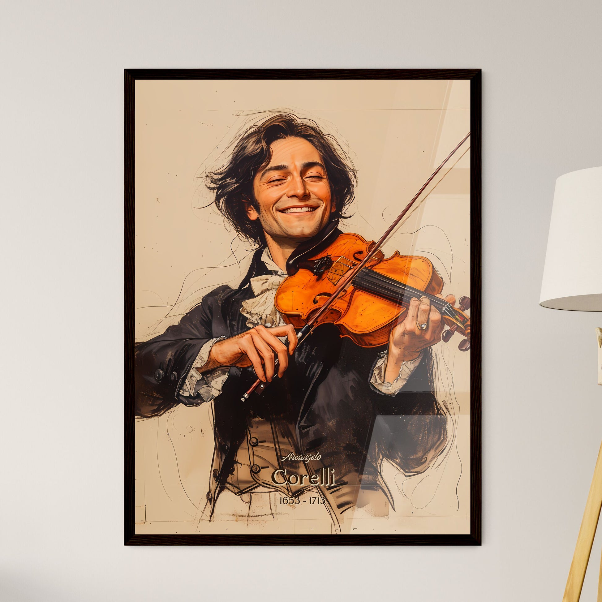 Arcangelo, Corelli, 1653 - 1713, A Poster of a man playing a violin Default Title