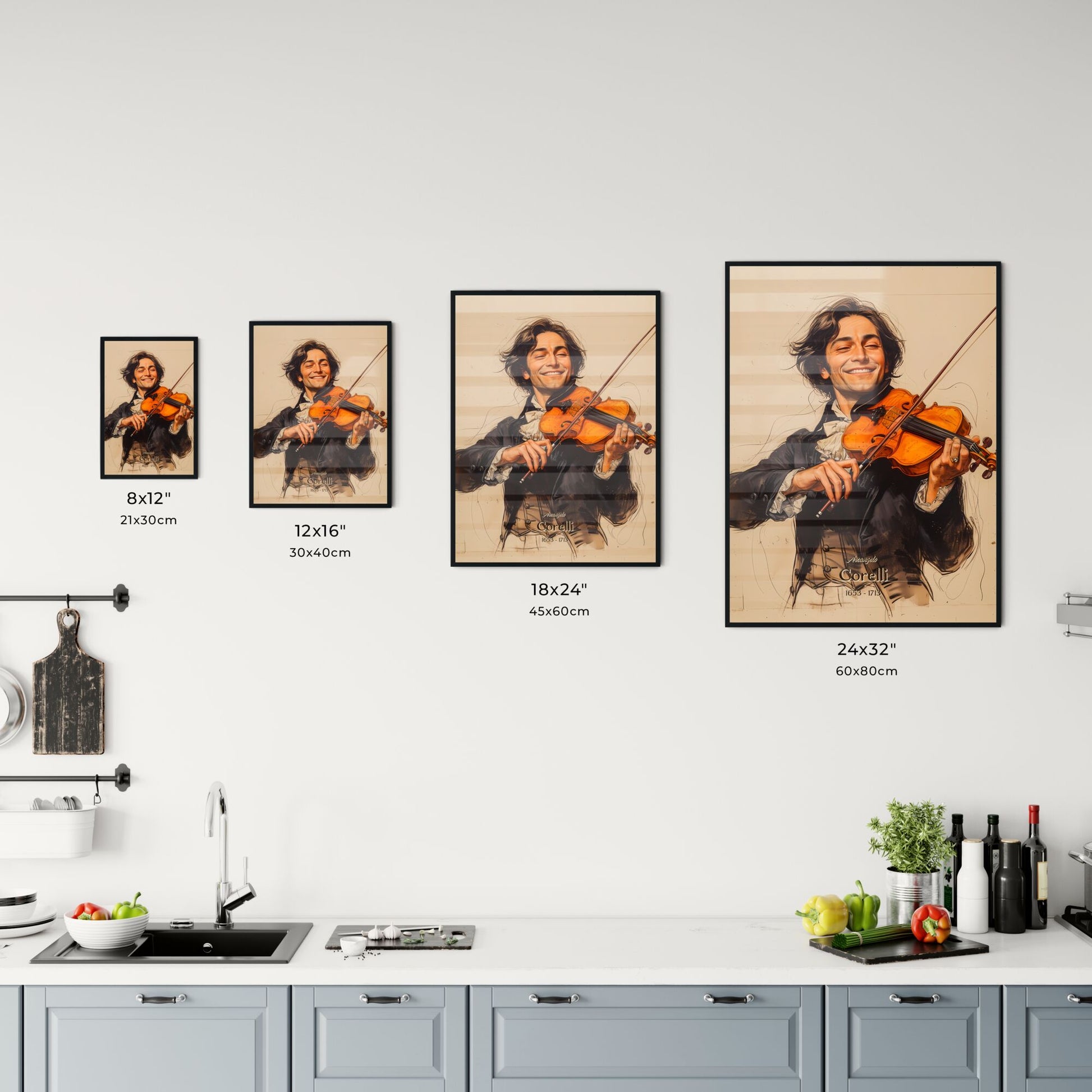 Arcangelo, Corelli, 1653 - 1713, A Poster of a man playing a violin Default Title