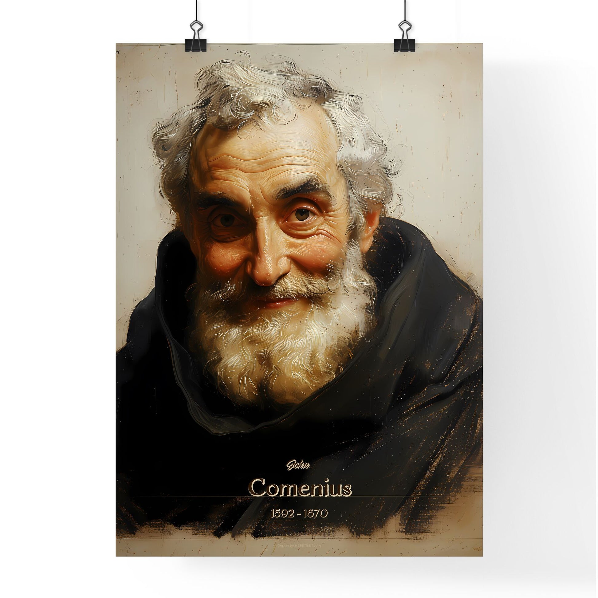 John, Comenius, 1592 - 1670, A Poster of a man with a beard Default Title
