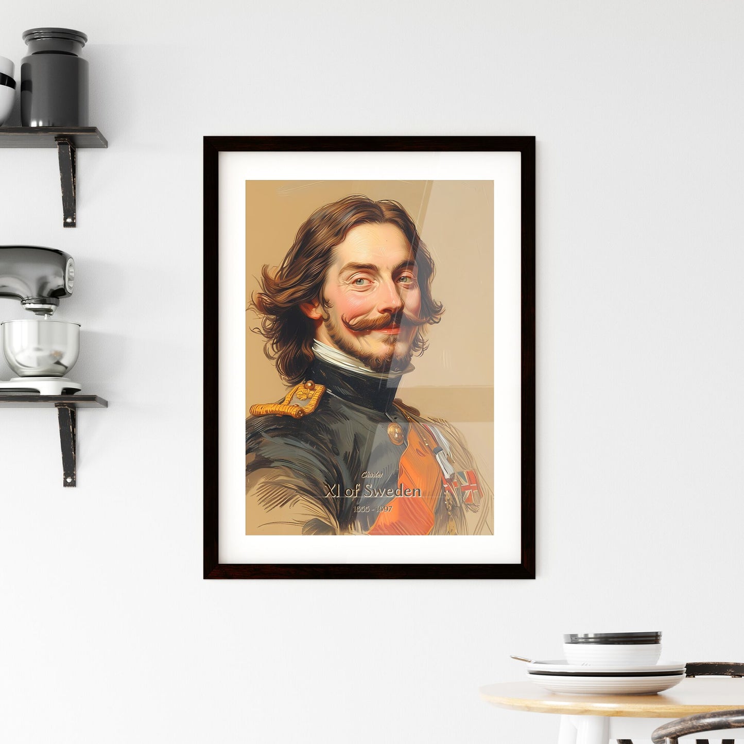 Charles, XI of Sweden, 1655 - 1697, A Poster of a man in a military uniform Default Title
