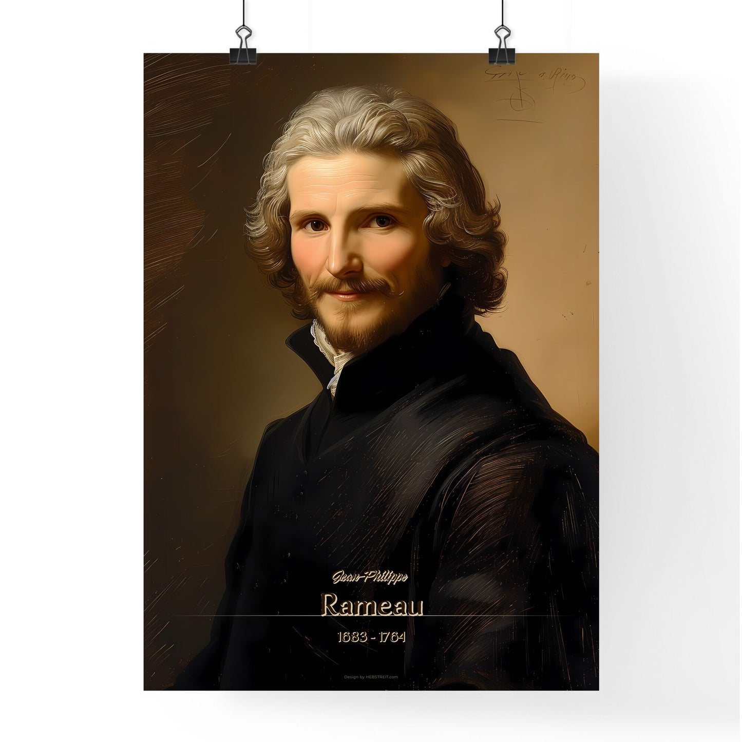 Jean-Philippe, Rameau, 1683 - 1764, A Poster of a man with a beard and mustache Default Title