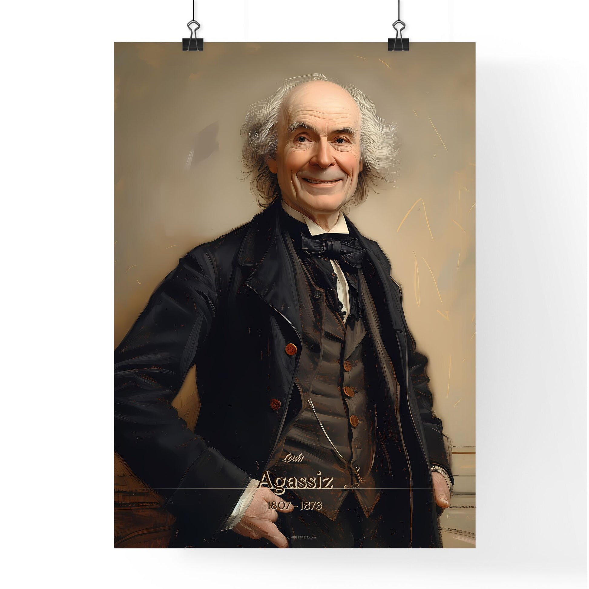 Louis, Agassiz, 1807 - 1873, A Poster of a man in a suit Default Title