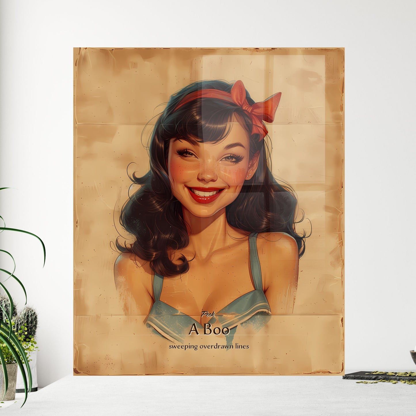 Peek - Framed Art Print