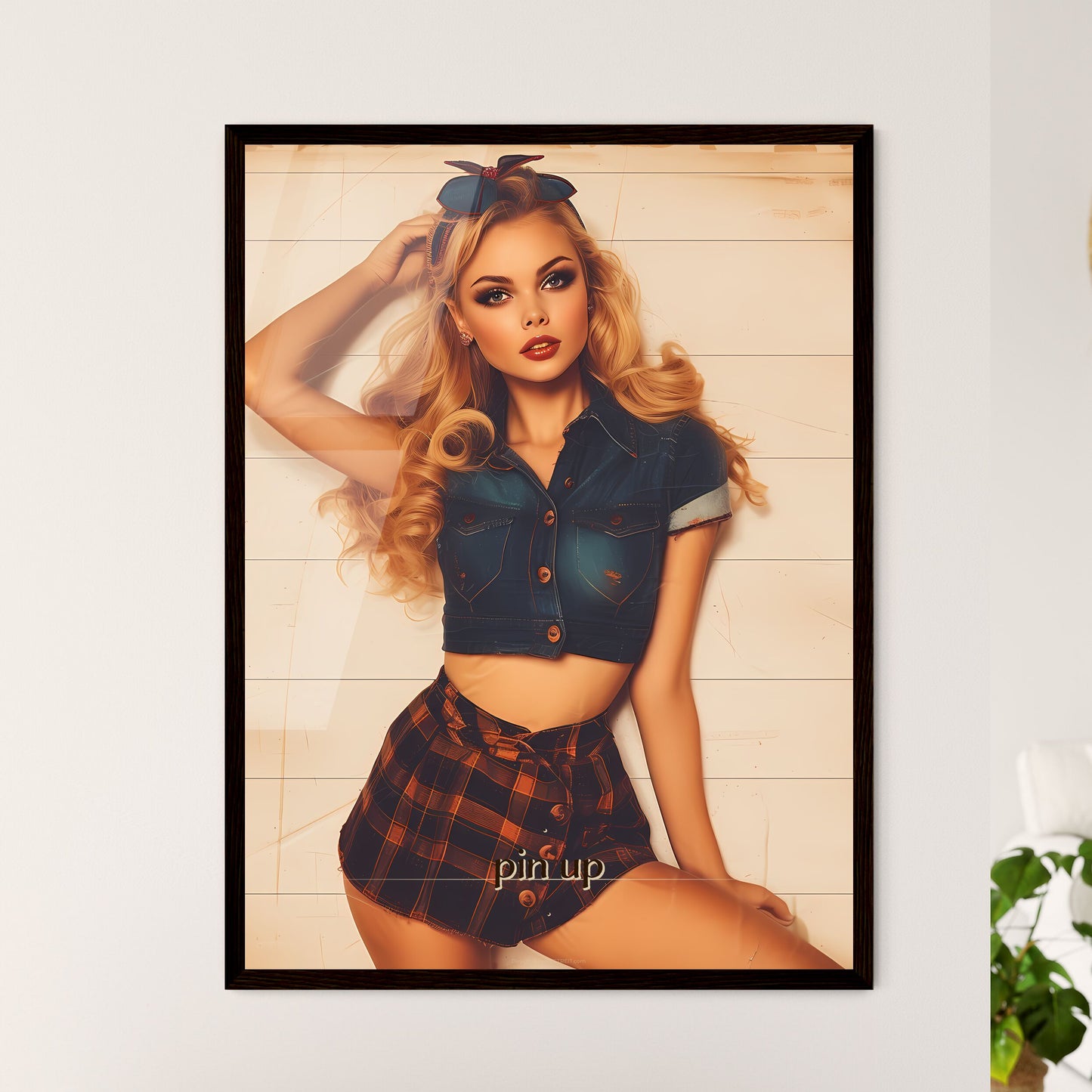 pin up - Framed Art Print