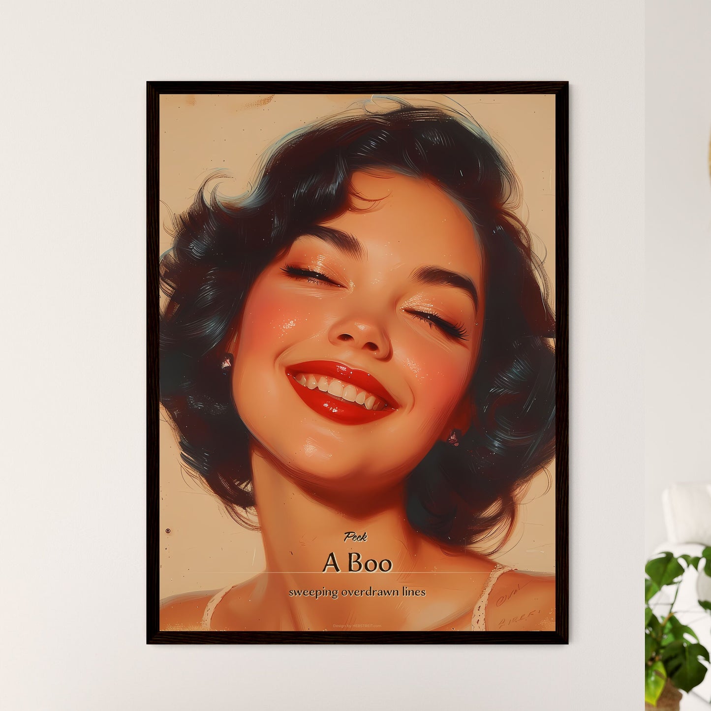 Peek - Framed Art Print