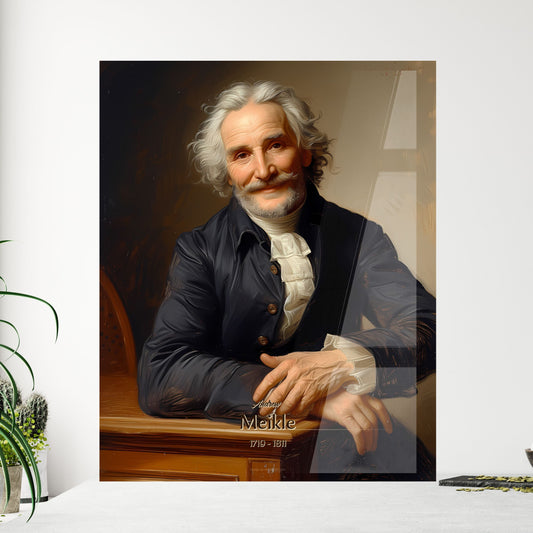 Andrew, Meikle, 1719 - 1811, A Poster of a man with white hair and beard wearing a black jacket Default Title