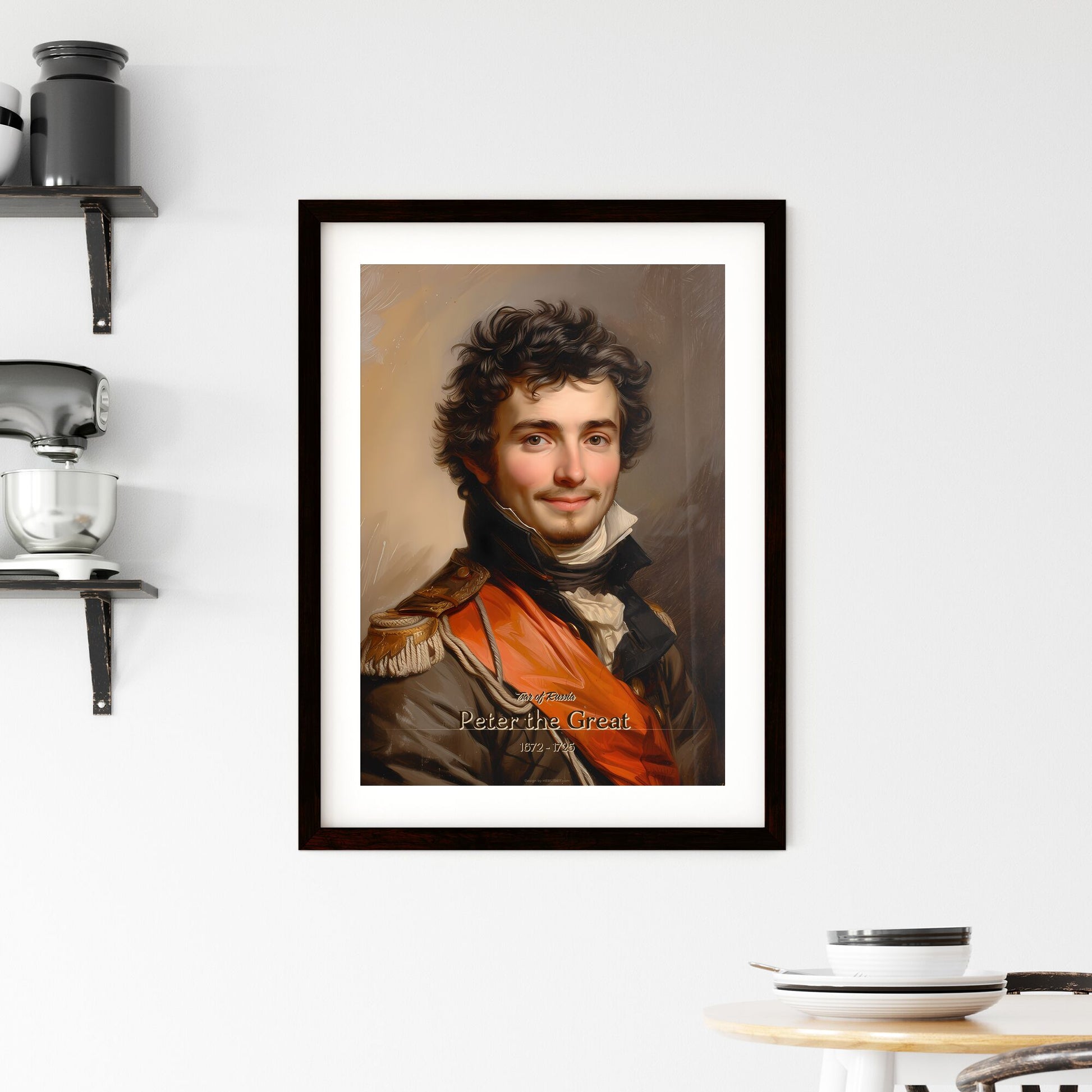 Tsar of Russia, Peter the Great , 1672 - 1725, A Poster of a man in a military uniform Default Title
