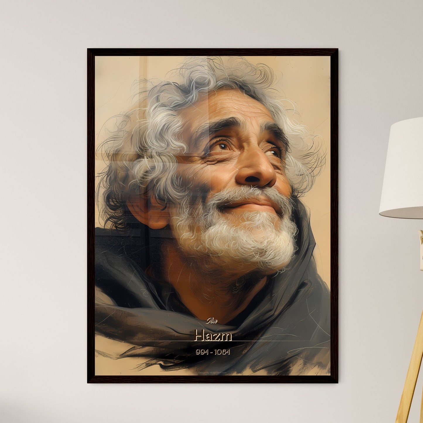 Ibn, Hazm, 994 - 1064, A Poster of a man with a beard and a scarf looking up Default Title