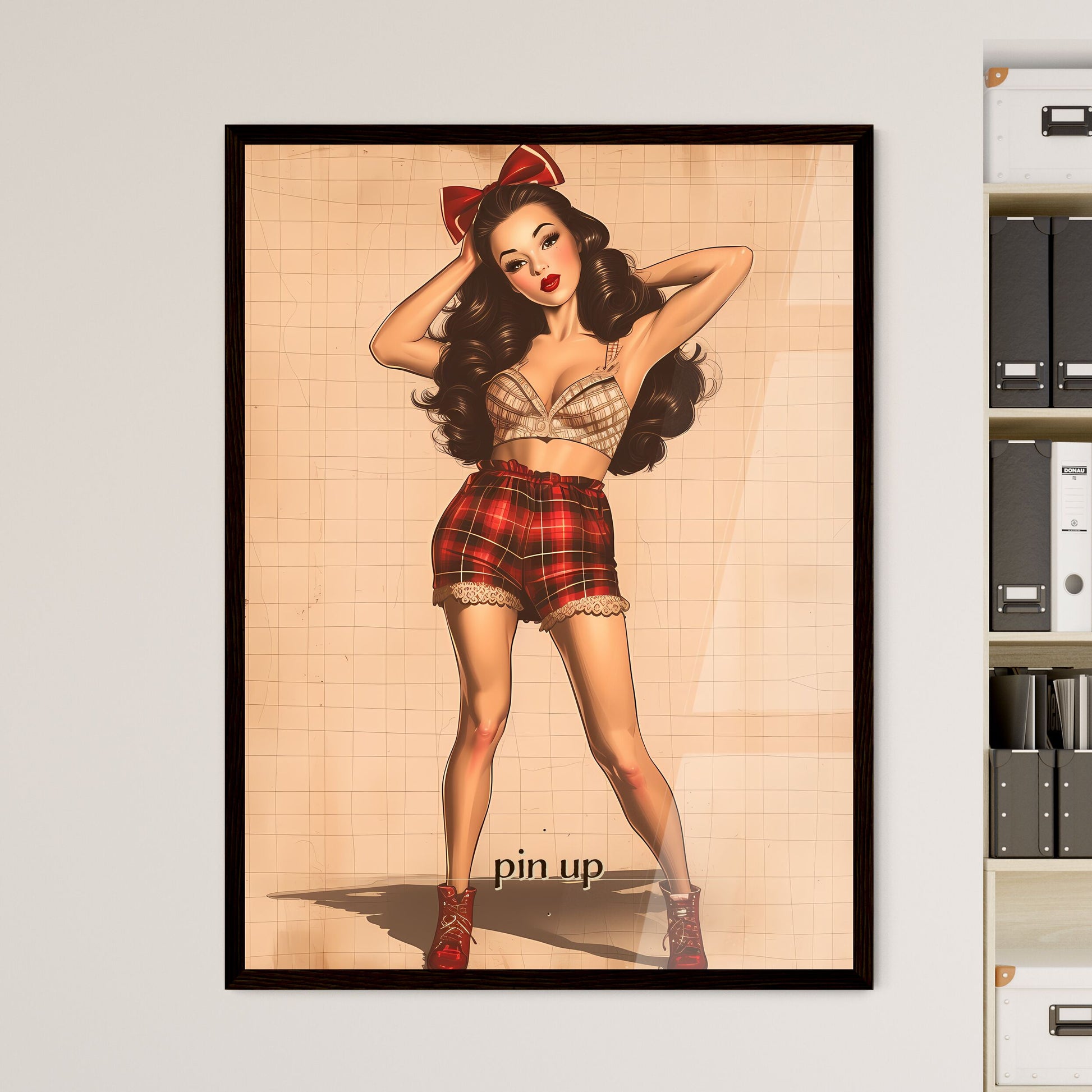 pin up - Framed Art Print