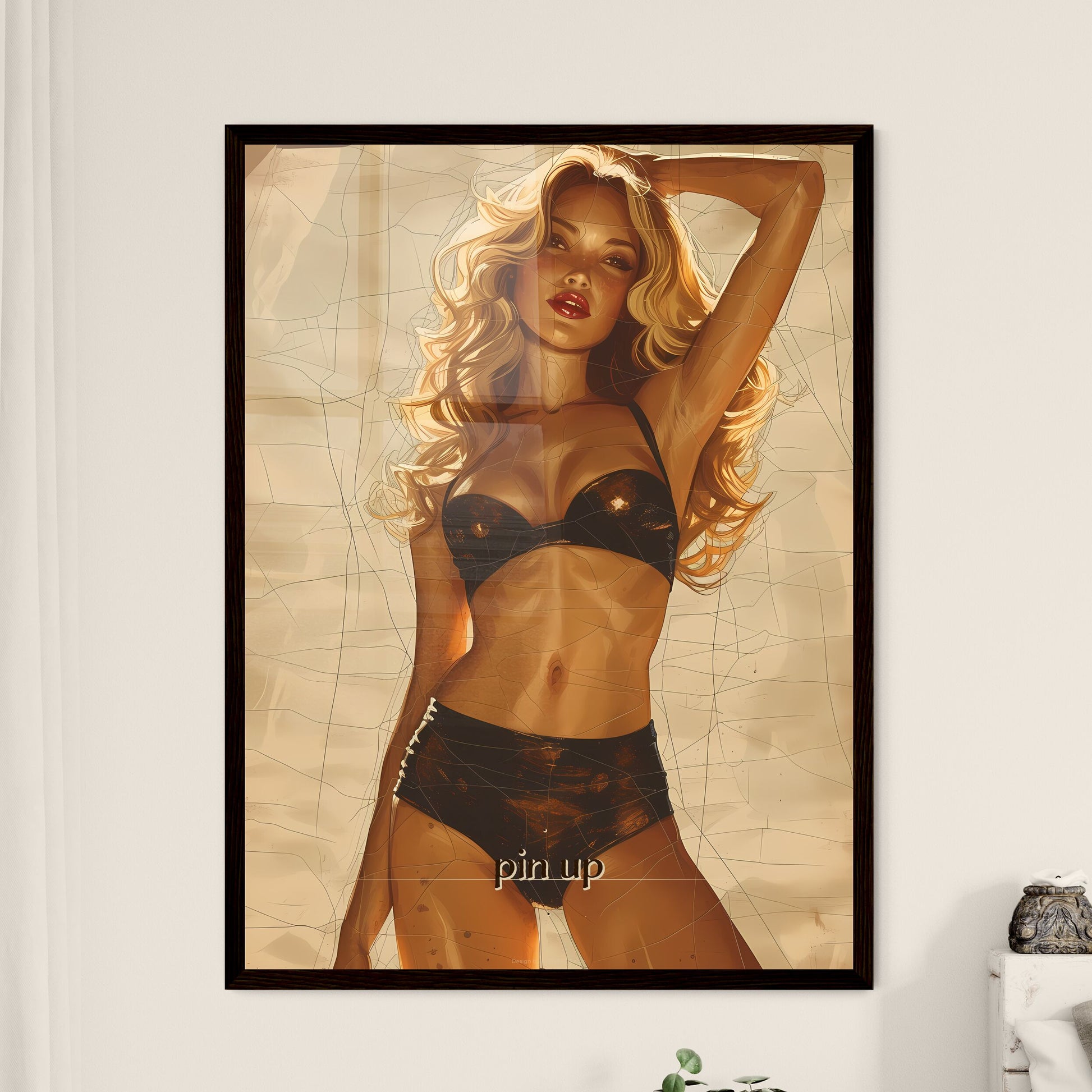 pin up - Framed Art Print