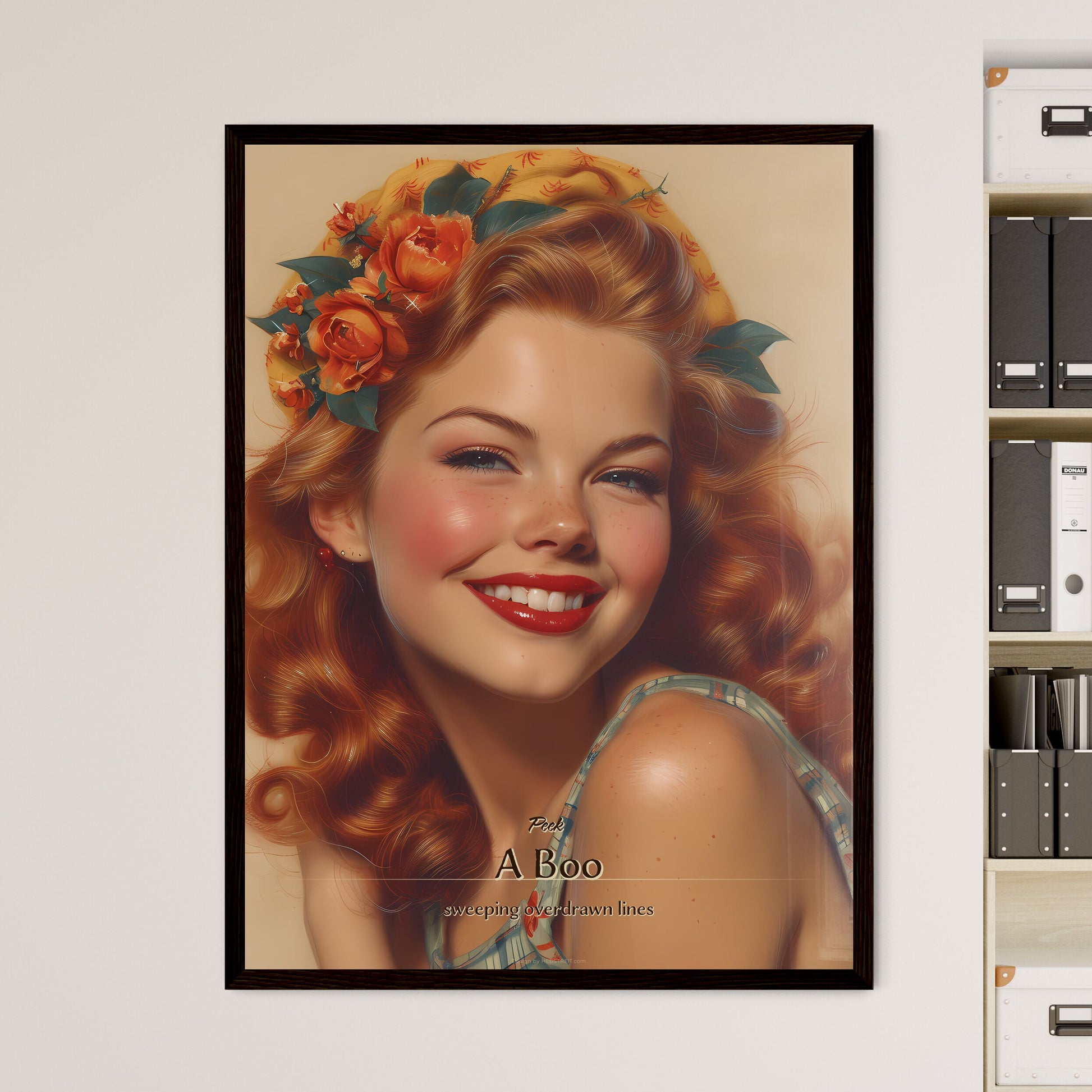 Peek - Framed Art Print