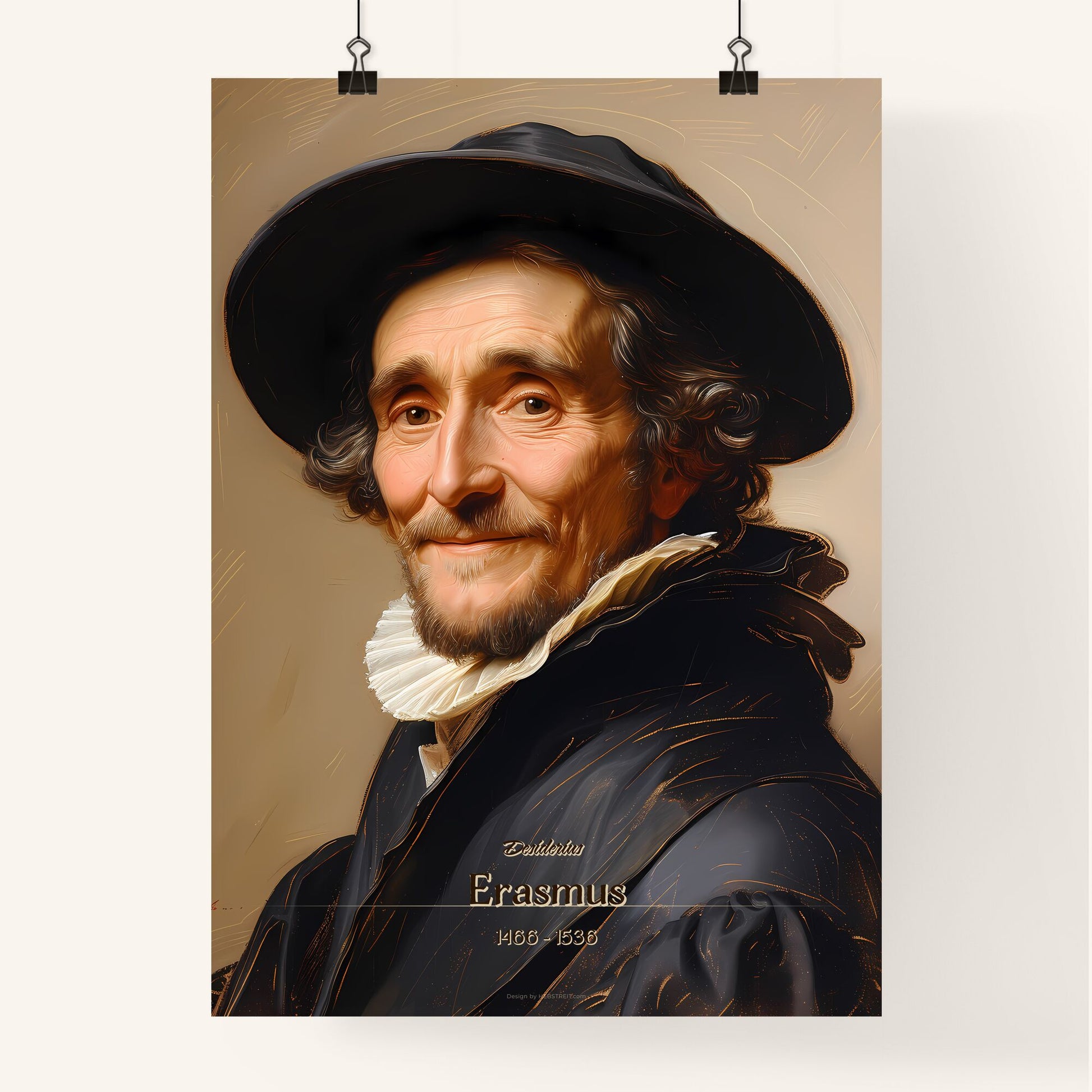 Desiderius, Erasmus, 1466 - 1536, A Poster of a man wearing a hat Default Title