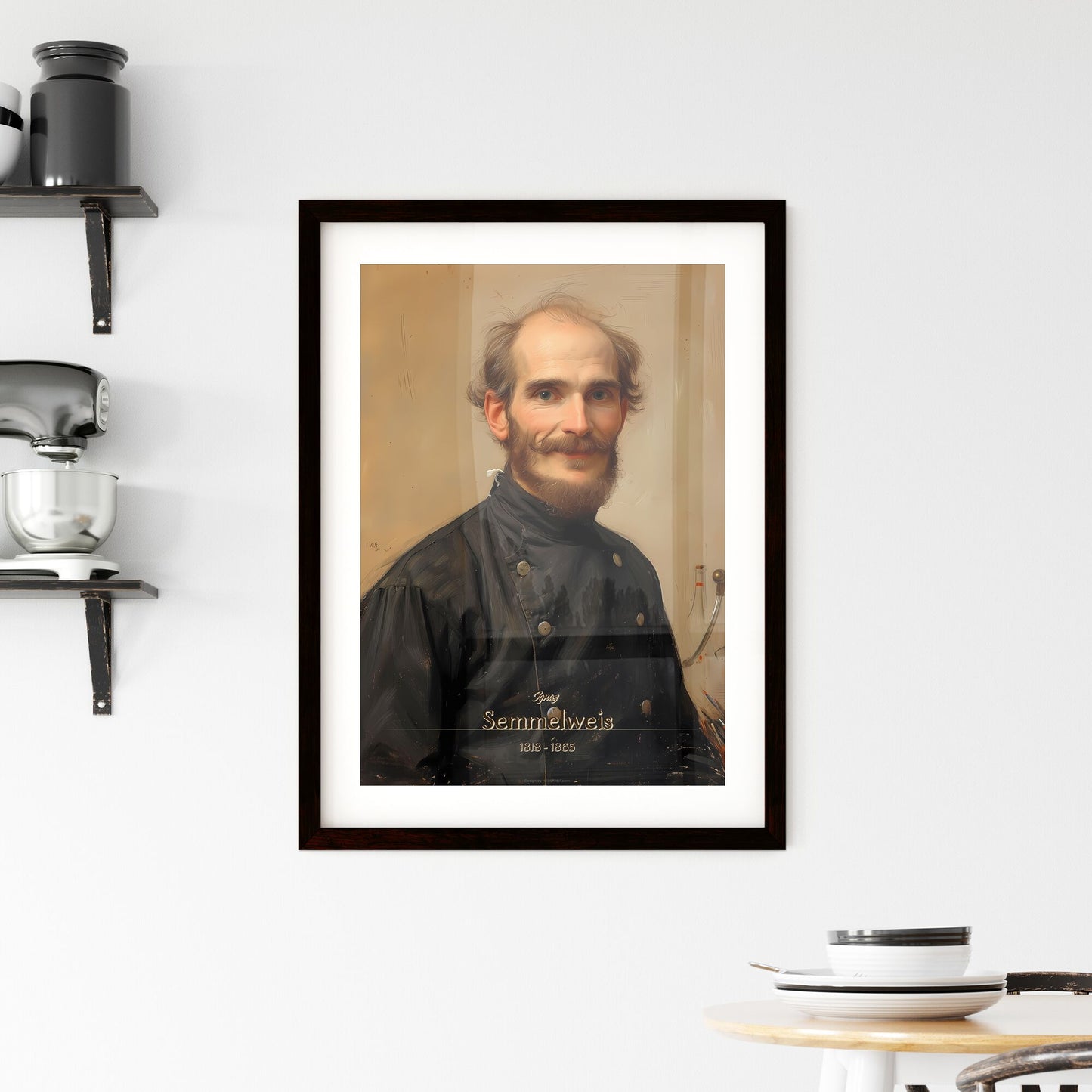 Ignaz, Semmelweis, 1818 - 1865, A Poster of a man in a black shirt Default Title
