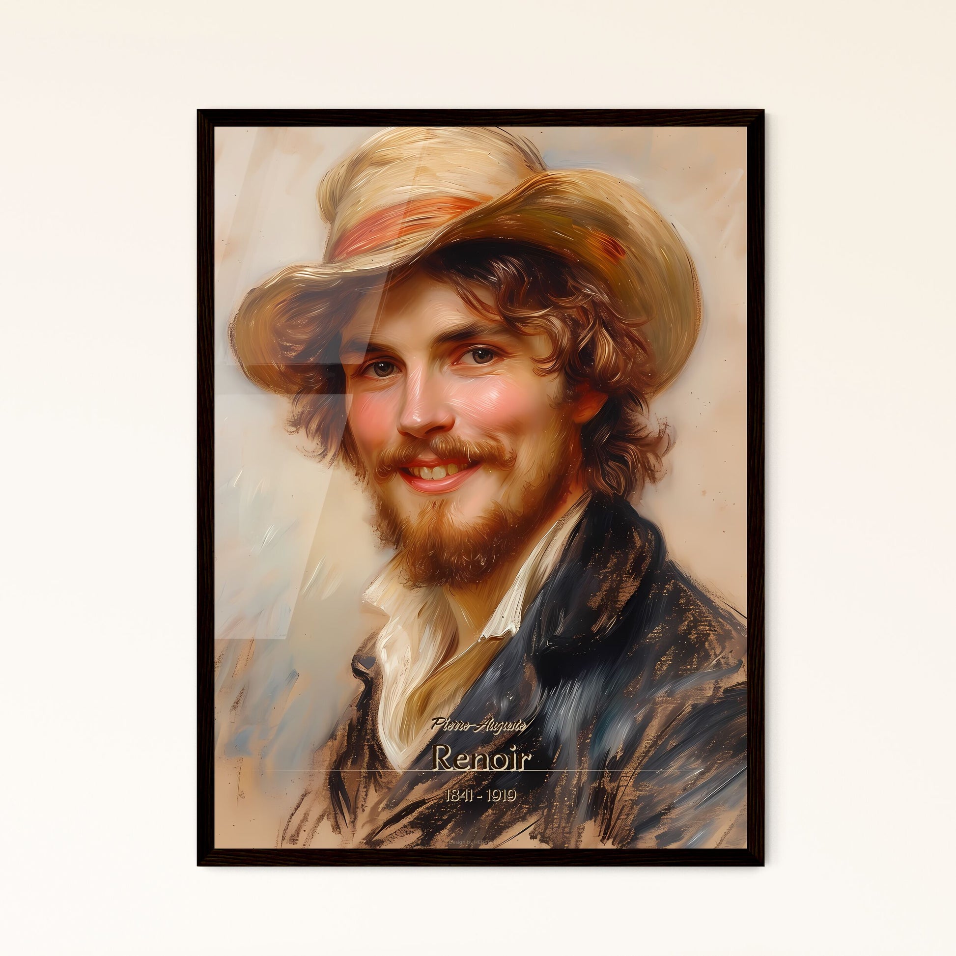 Pierre-Auguste, Renoir, 1841 - 1919, A Poster of a man wearing a hat Default Title