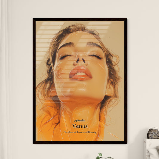 Aphrodite, Venus, Goddess of Love and Beauty, A Poster of a woman with her eyes closed Default Title